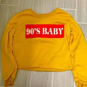 Crop sweatshirt 90s baby